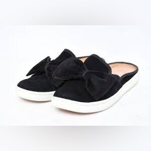 Ugg Luci Bow black suede slides